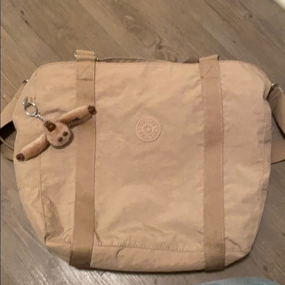 Kipling tan tote